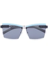 PRADA DUPLE RECTANGULAR-FRAME SUNGLASSES