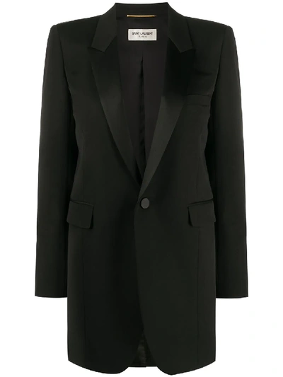 Saint Laurent Oversized Single-breasted Blazer In Black