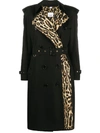 BURBERRY LEOPARD-PRINT LINED TRENCH COAT