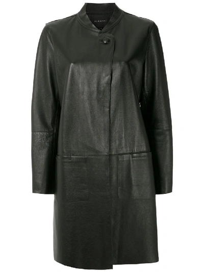 Alcaçuz Leather Paris Coat In Black