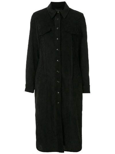 Alcaçuz Roteiro Long Sleeves Shirt Dress In Black