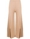 D-EXTERIOR SLIT DETAILS KNITTED TROUSERS