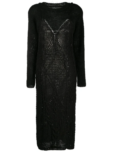 Almaz Knitted Dress In Black