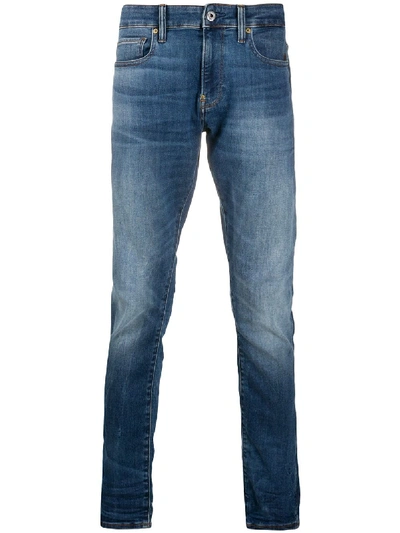 G-star Raw Revend Low Rise Skinny Jeans In Blue