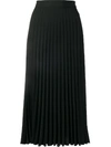 Mm6 Maison Margiela Pleated Mid-length Skirt In Black