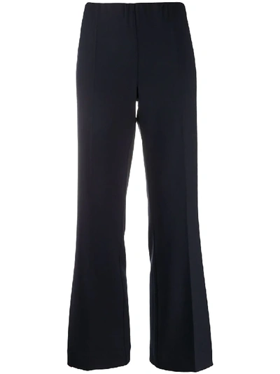 P.a.r.o.s.h Cropped Flared-leg Trousers In Blue