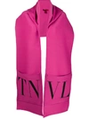 VALENTINO LARGE VLTN KNITTED SCARF