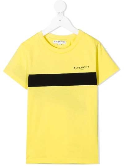 Givenchy Kids' Logo Print T-shirt In Yellow
