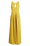Free People Next Level Wide Leg Jumpsuit In Honey Mallow