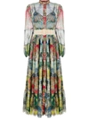 ZIMMERMANN JULIETTE SPLICED-PRINT TIERED DRESS