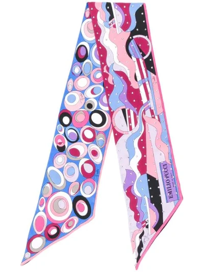 Emilio Pucci Clipper-print Neck Tie In Pink