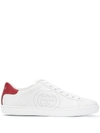 Gucci Ace Interlocking G Sneakers In Bianco Red