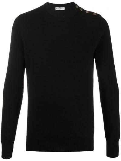 Givenchy 4g Buttons Cashmere Jumper In Blue