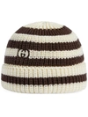 GUCCI STRIPED KNIT BEANIE