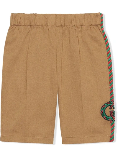 Gucci Beige Trousers With Double Gg For Baby Boy