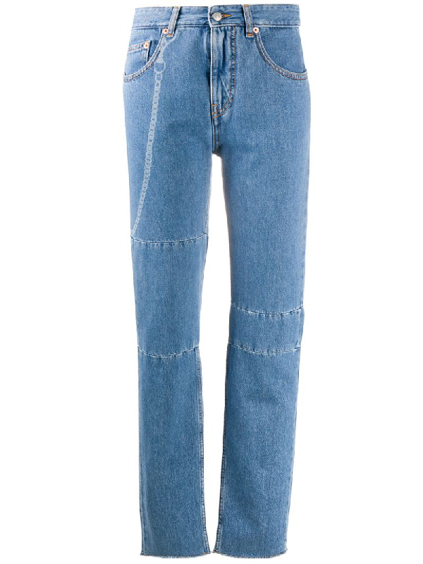 Mm6 Maison Margiela Straight-let 5-pocket Jeans In Blue | ModeSens