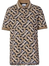 BURBERRY TB MONOGRAM-PRINT PIQUÉ POLO SHIRT