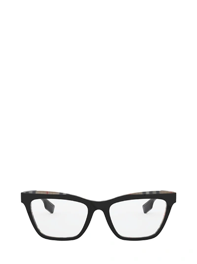 Burberry Be2309 Top Black On Vintage Check Glasses In 3828