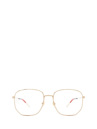 Gucci Gg0396o Gold Glasses In 2