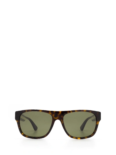 Gucci Sunglasses Gg0341s Rectangular-frame Acetate Sunglasses In Havana/ Vert
