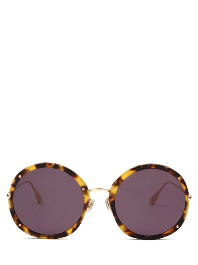 Dior Hypnotic1 Havana Gold Sunglasses In Brown