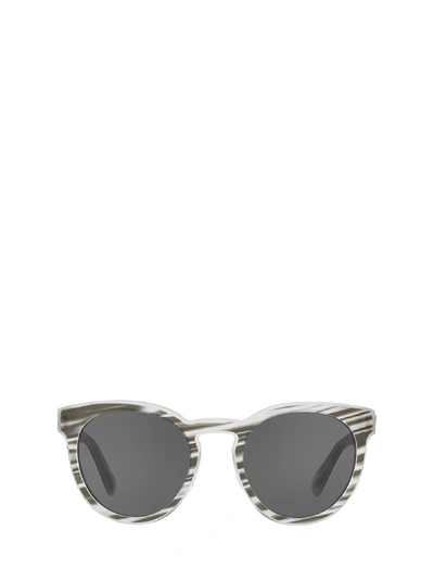Dolce & Gabbana Striated Acetate Phantos Sunglasses In Grey