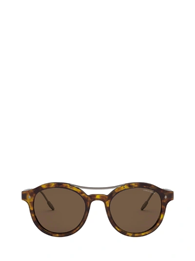 Giorgio Armani Ar8119 Yellow Havana Sunglasses In 501173