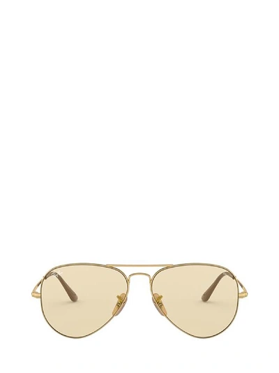 Ray Ban Ray-ban Aviator Metal Ii Sunglasses, Rb3689 55 In Light Brown,grey Photochromic Evolve