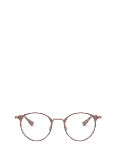Ray Ban Ray-ban Rx6378 Copper On Top Light Brown Glasses In Turtledove
