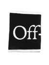 OFF-WHITE LOGO FELTED WOOL SCARF,11435182