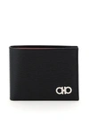 Ferragamo Gancini Revival Bifold Wallet In Nero (black)