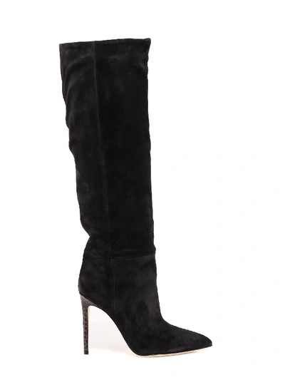 Paris Texas Pointed Toe Knee-high Boots In Black