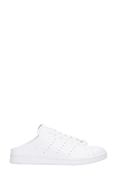Adidas Originals Stan Smith Mule Sneakers In White Leather