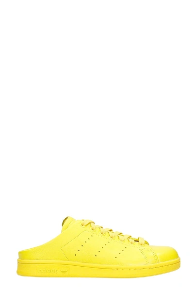Adidas Originals Stan Smith Mule Sneakers In Yellow Leather