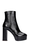 GIUSEPPE ZANOTTI MORGANA HIGH HEELS ANKLE BOOTS IN BLACK LEATHER,11435021