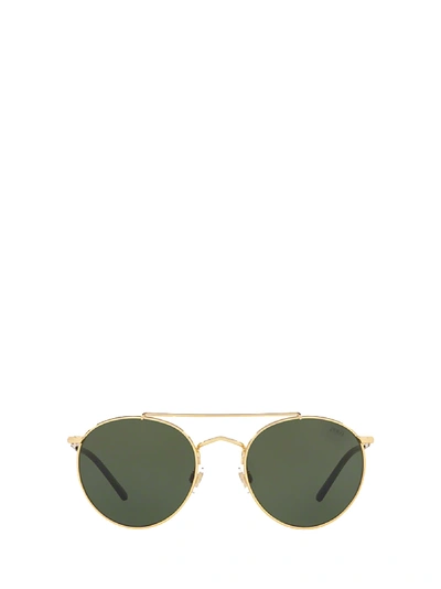 Polo Ralph Lauren Metal Double Bridge Sunglasses In Gold