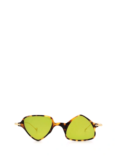 Eyepetizer Twiggy Havana Asymmetric Sunglasses In C.g/l-2-29f
