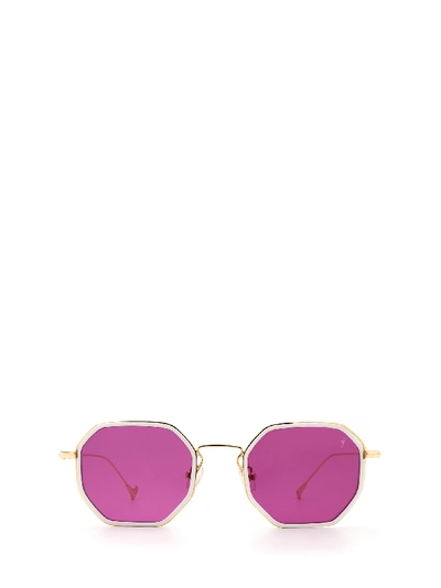 Eyepetizer Tommaso Sunglasses With Purple Lenses In White