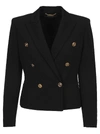 VERSACE DOUBLE-BREASTED CROPPED BLAZER,11428374