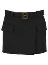 BALMAIN BELTED MINI SKIRT,11426080