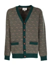 GUCCI GREEN AND CAMEL CARDIGAN,11437272