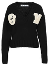 OFF-WHITE OFF WHITE INTARSIA JUMPER,11435226