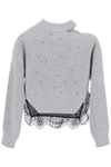 SELF-PORTRAIT jumper WITH CRYSTALS,11434433