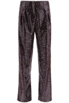 IN THE MOOD FOR LOVE CLYDE SEQUINED PANTS,CLYDE SEQUIN PANTS PLUM
