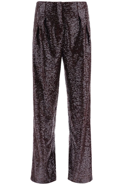 In The Mood For Love Clyde Sequined Pants In Purple