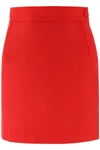 Attico High-waisted Mini Skirt In Rosso (red)