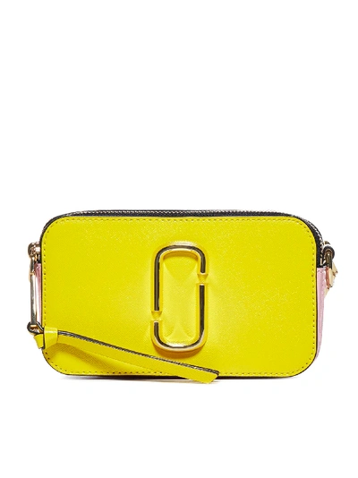 Marc Jacobs Yellow Leather Snapshot Crossbody Bag In Plantain Multi