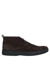 Tod's Suede Leather Ankle Boot Shoes In Brown