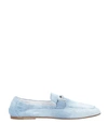 Tod's Loafers Fabric Jeans In Blue
