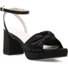 275 Central Malik Ankle Strap Platform Sandal In Black